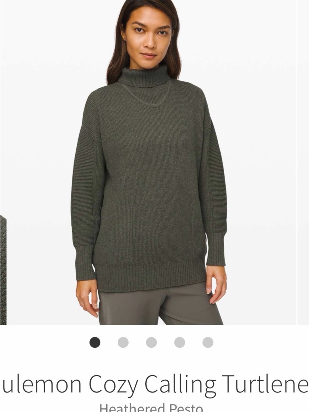 lululemon athletica Heathered Pesto Turtleneck Sweater